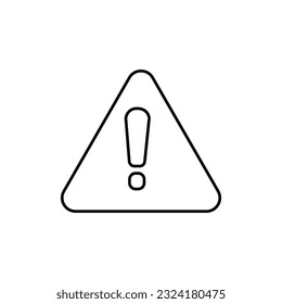 Warning sign icon. Caution alert symbol. Flat design. Vector illustration