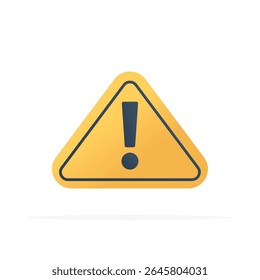 warning sign icon, colored flat vector. modern and minimalist design