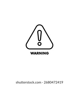 Icono de signo de advertencia - signo de exclamación para seguridad y precaución