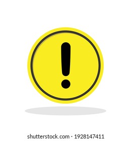 Warning sign icon in flat style. Attention symbol for your web site design, logo, app, UI Vector EPS 10.
