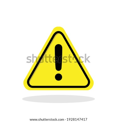 Warning sign icon in flat style. Attention symbol for your web site design, logo, app, UI Vector EPS 10.