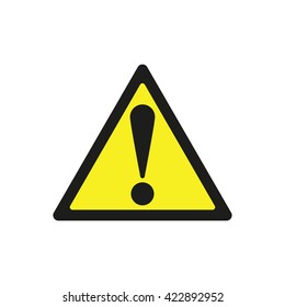 Warning sign icon. Warning sign isolated on background. Warning sign closeup