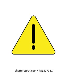 Warning sign icon. Warning sign isolated on background. Warning sign closeup