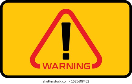 Warning Sign Warning Icon Warning Logo Stock Vector (Royalty Free ...