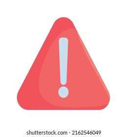 warning sign icon on white background