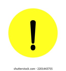 Warning sign icon on white background