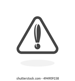 Warning sign icon on white background. Warning sign vector logo. Flat design style. Modern vector pictogram for web graphics - stock vector