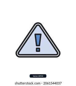 Icono de signo de advertencia. Conjunto de iconos de protección y seguridad. Concepto de icono de seguridad cibernética. Pixel perfecto.