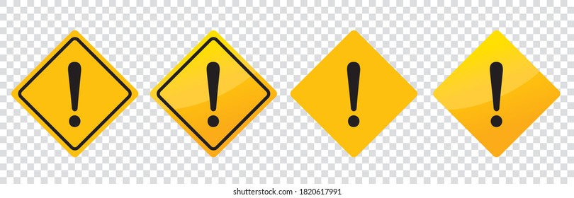 warning sign icon set vector 