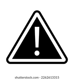 Warning sign icon symbol vector illustration. Triangle exclamation, danger sign design isolated on white background. 