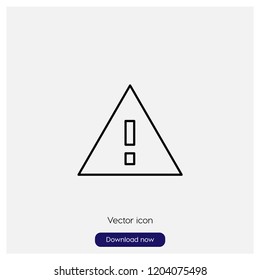 Warning sign icon in trendy flat style isolated on grey background, modern symbol vector illustration for web