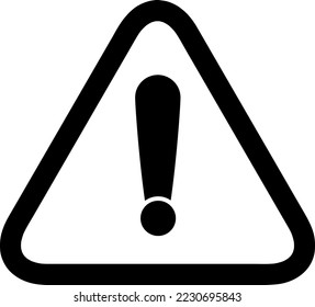 warning sign icon in trendy flat style illustration on white background..eps