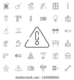 warning sign icon. Universal set of construction for website design and development, app development
