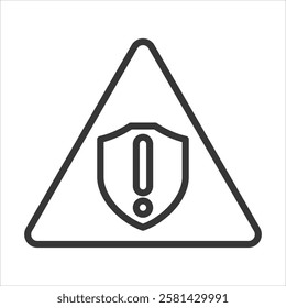 Warning Sign Icon Vector Illustration Outline