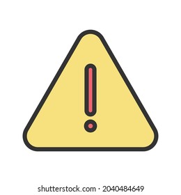 Imagen vectorial de icono de signo de advertencia. También se puede usar para Fitness físico. Adecuado para aplicaciones móviles, aplicaciones web y medios impresos.