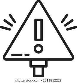 Warning Sign icon vector image. Suitable for mobile application web application and print media.