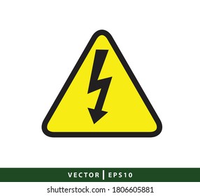 Plantilla de diseño del logotipo del vector del icono de advertencia