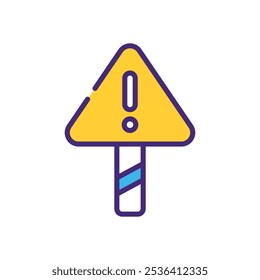 Warning Sign icon vector stock illustration