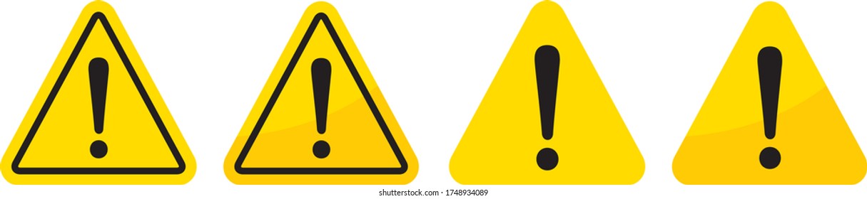 warning sign icon vector triangle