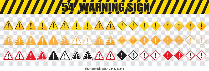 triángulo del vector de icono de signo de advertencia