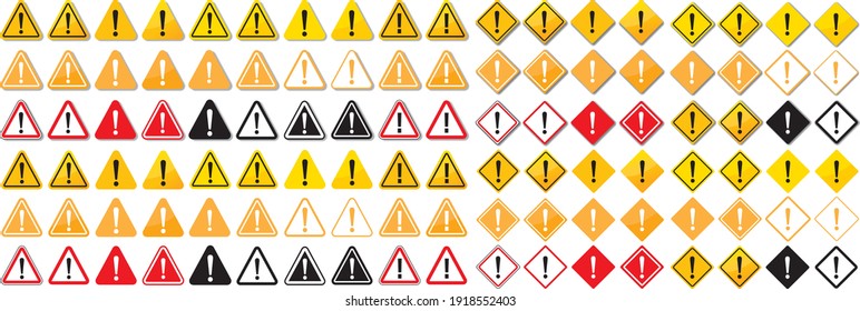 warning sign icon vector triangle