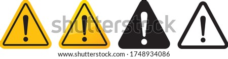 warning sign icon vector triangle