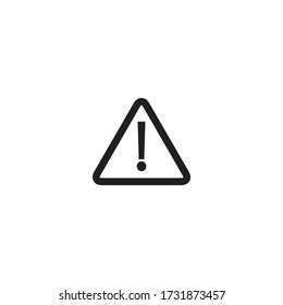 Warning sign icon.Triangle danger symbol.Exclamation vetor illustration