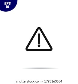 Warning sign icon.Triangle danger symbol.Exclamation vetor illustration