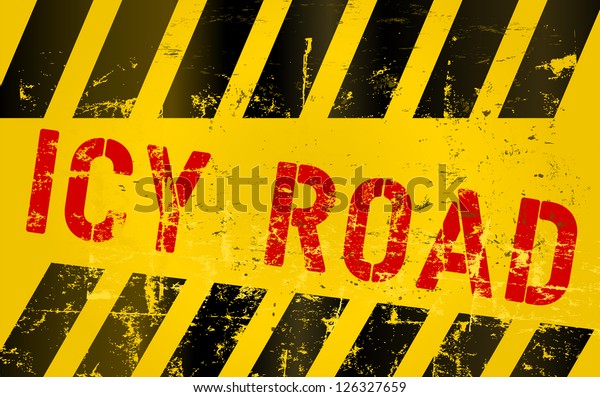 Warning Sign Icy Road Stock Vector (Royalty Free) 126327659 | Shutterstock