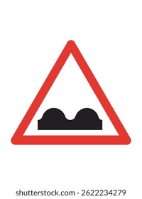 É um sinal de aviso indicando que a superfície da estrada não é lisa, possivelmente devido a batidas, mergulhos ou buracos.