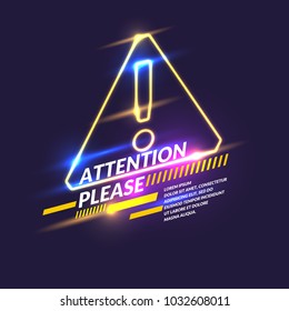 Un signo de advertencia. Afiche informativo. Ilustración del vector