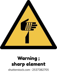 Warning sign ISO 7010 - Sharp Element