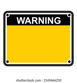 Warning, sign and label vector