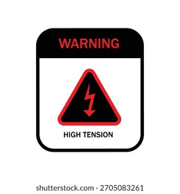 warning sign with lightning bolt symbol