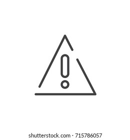 Warning sign line icon, outline vector sign, linear style pictogram isolated on white. Symbol, logo illustration. Editable stroke