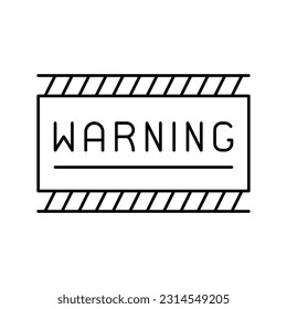 warning sign line icon vector. warning sign sign. isolated contour symbol black illustration