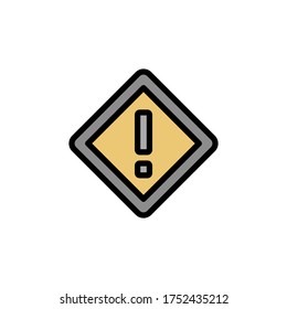 Warning, sign, manufacturing icon. Simple color with outline vector elements of production icons for ui and ux, website or mobile application