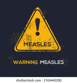 Warning Sign (measles), Vector Illustration.