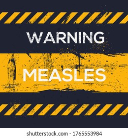 Warning Sign (measles), Vector Illustration.