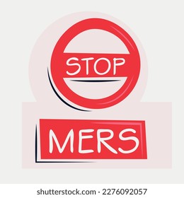 Warning sign (Mers), vector illustration.