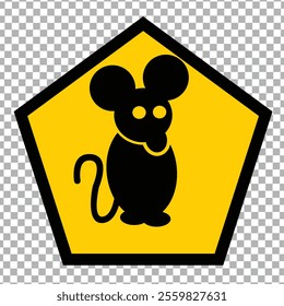 warning sign mouse vector illustrator