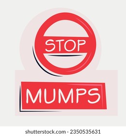 Warning sign (Mumps), vector illustration.