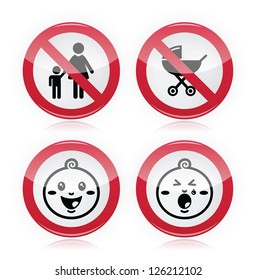 Warning sign: no babies, no children