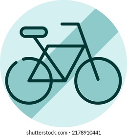 Warning sign no bicycle zone, illustration, vector on a white background.