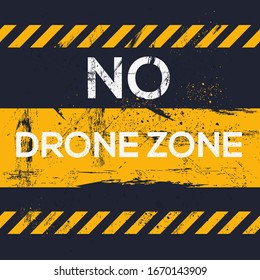  Warning sign (no drone zone), vector illustration.