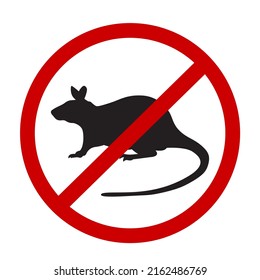 Warning Sign No Rats Sign Rats Stock Vector (Royalty Free) 2162486769 ...