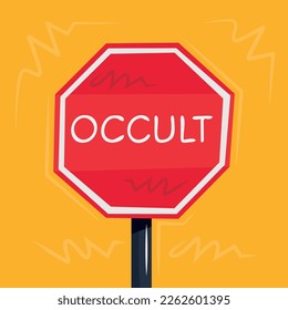 Warning sign (Occult), vector illustration.