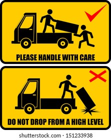 warning sign on the box