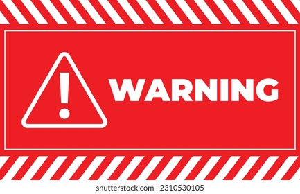 Signo de advertencia sobre fondo rojo