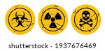 warning sign on white background